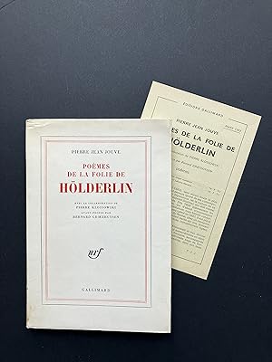 Poèmes de la Folie de HÖLDERLIN [ ENVOIS des Auteurs sur Exemplaire H.C. ]