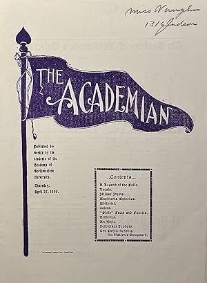 The Academian: Published Bi-Weekly by Students of the Academy of Northwestern University; Thursda...