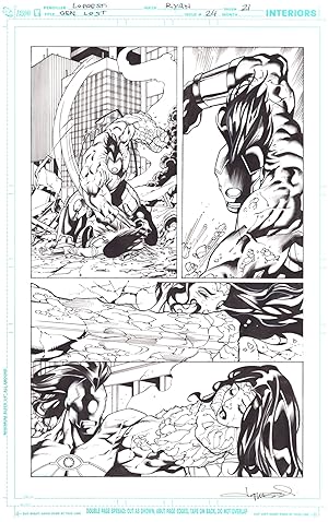 Aaron Lopresti Justice League: Generation Lost #24 Page 21 Original Comic Art