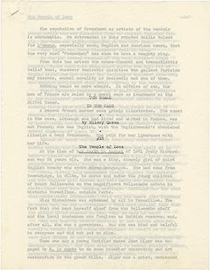 The Woman in the Case: #15 The Temple of Love (Original carbon typescript copy draft for the 1958...