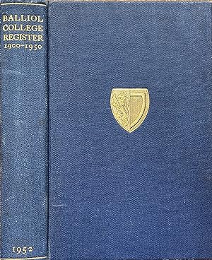 The Balliol College register, 1900-1950
