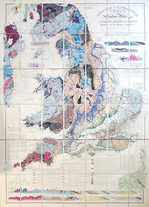 Geological & Mineralogical Map of England & Wales, With Parts of Scotland, Ireland & France, Show...