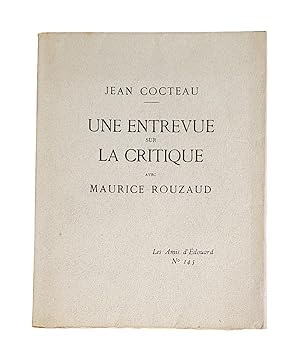 Une Entrevue sur la Critique avec Maurice Rouzaud.