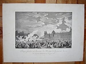 Pompe funèbre en l'honneur des Martyrs de la journée du 10, dans le Jardin National le 26 août 1792.