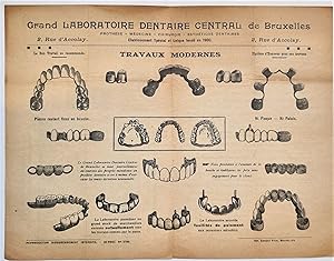 Publicité pour des dents, dents artificielles et dentiers