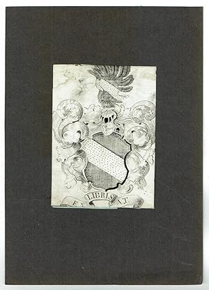 Ex libris A.T. Wappen, darüber Helm u. Helmzier.