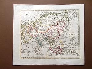 Mappa Antica Originale a Colori Asia periodo 1835-1845