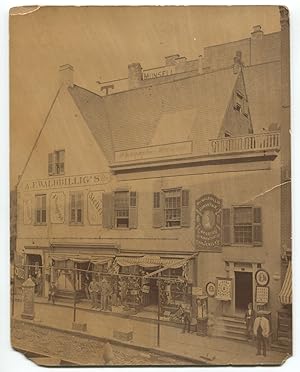 19th c. Photograph of Waldbillig's Photo Studio Albany, NY, Hair Jewelry Store