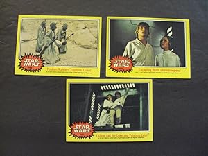 3 Vintage Star Wars Cards Yellow 1977 #164-166