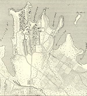 Sydney in New South Wales in Australia,1800s Antique Map