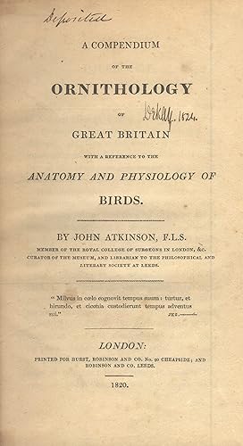 A compendium of the ornithology of Great Britain, with a reference to the anatomy and physiology ...