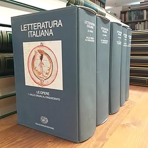 Letteratura Italiana - Le opere. Vol. I, II, III, IV (5 tomi)