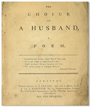 THE CHOICE OF A HUSBAND, A POEM