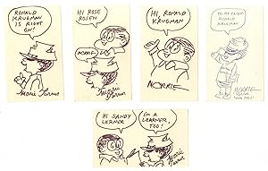 Five Original Sketches of Characters from "Wee Pals"