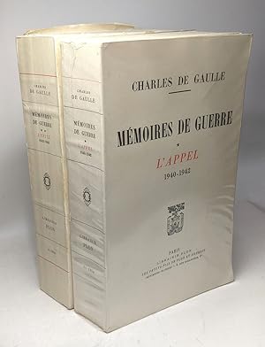 Mémoires de Guerre - TOME 1: L'appel 1940-1942 (ed. 1954) + TOME 2: L'unité: 1942-1944 (ed. 1956)