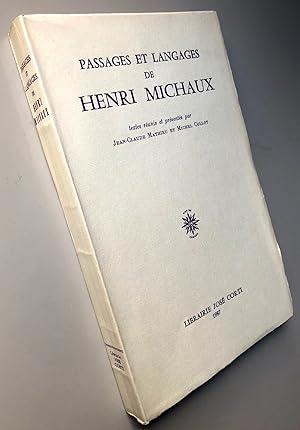 PASSAGES ET LANGAGES DE HENRI MICHAUX ACTES