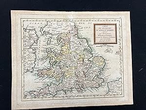 Carte du royaume d'Angleterre. 260 x 205 mm[