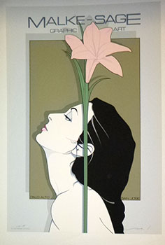 Malke-Sage Graphic Art. Palo Alto. San Jose. First edition of the serigraph. Signed.