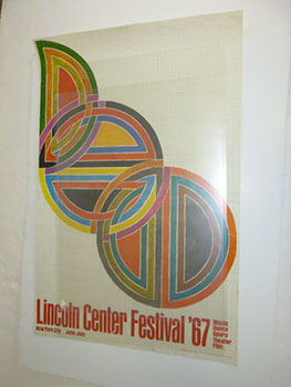 Frank Stella.Lincoln Center Festival '67. First edition of the poster.