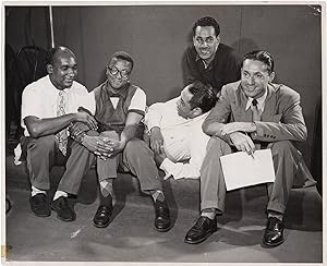 Original publicity photograph of Duke Ellington, Oscar Pettiford, Billy Strayhorn, and Lloyd Trot...