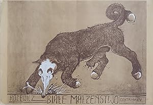 1978 Original Polish Theater Poster, Biale Malzenstwo (Rozewicz) Medium Version
