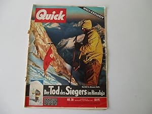 Zeitschrift Quick Nr.36 07.09.1957 Der Tod des Siegers im Himalaja Hermann Buhl