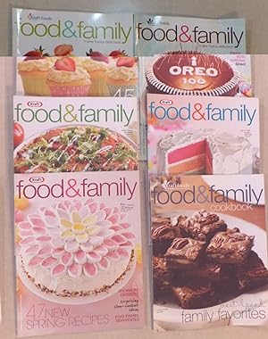 KRAFT FOOD & FAMILY MAGAZINES 6 ISSUES SPRING 2010, 2012 - 2015 PLUS BEST LOVED FAMILY FAVORITES