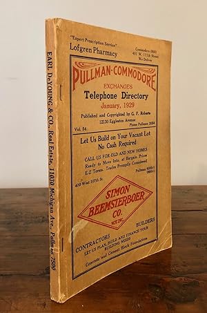Pullman - Commodore Exchanges Telephone Directory Vol. 54 January, 1929