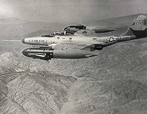 Large Black and White Photo of USAF F-89H Scorpion