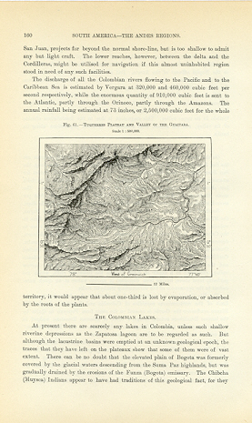 1894 Antique Map of The Tuquerres Plateau and Valley of the Gu?itara in southwestern Colombia