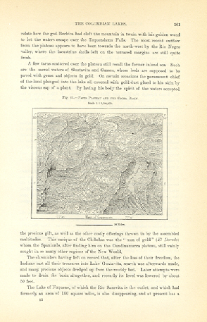 1894 Antique Map of the Pasto Plateau and the Cocha Basin