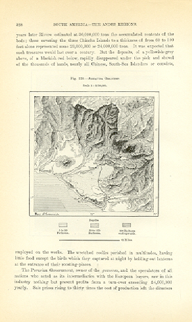 1894 Antique Map of the Arequipa Gradient in Peru