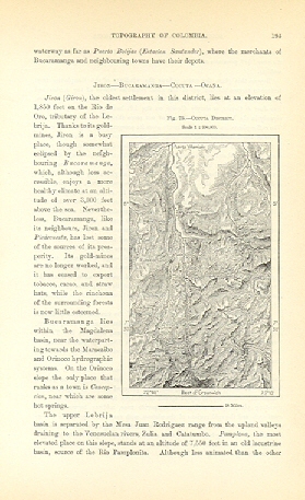 C?cuta District in the northeastern region of Colombia,1894 Antique Map