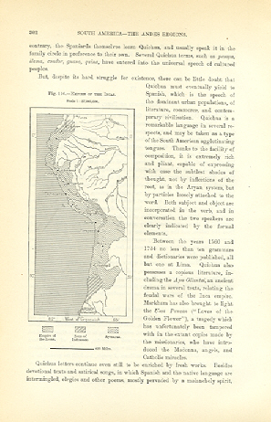1894 Antique Map of The Inca Empire