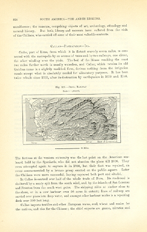 1894 Antique Map of The Oroya Railway in Peru