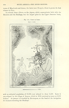 1894 Antique Map of Cerro de Pasco in the central highlands of Peru