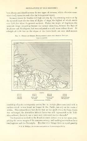 Region of Oceanic Encroachments of the Amazon Estuary,1894 Antique Map