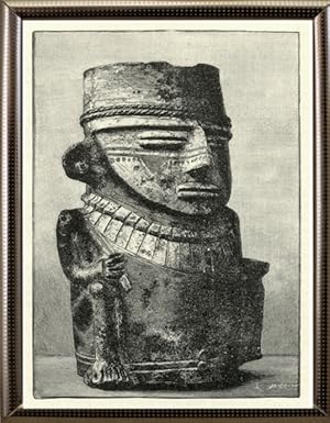 1894 Antique Print of a Colombian Muysca idol
