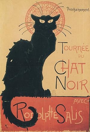 Tournee Du Chat Noir French Theatre Poster Advertising Postcard
