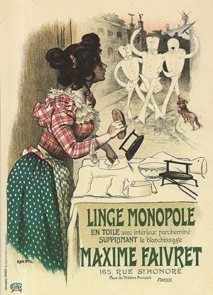 Linge Monopole Maxime Faivret Old Theatre French Poster Postcard