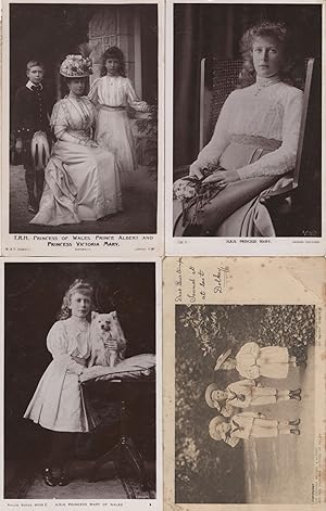 Princess Mary Of Wales 4x Old Real Photo & Antique Postcard s