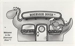 Dinosaur Diner Prehistoric Comic Cafe Restaurant Postcard