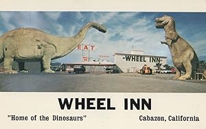 Wheel Inn Dinosaur Diner Cabazon California Restaurant Postcard