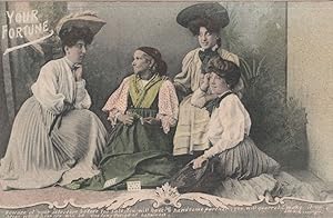 Your Fortune Romany Gypsy Pack Of Cards Occult Antique Postcard