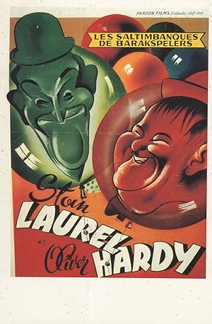 Stan Laurel Birthplace & Hardy Saltimbanques Rare Poster Postcard