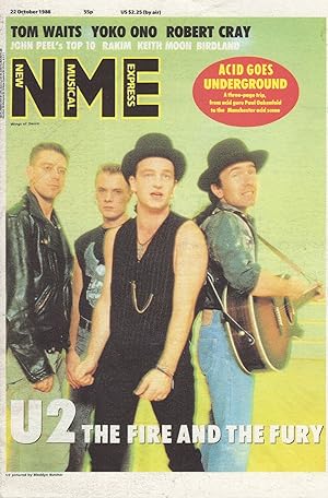 U2 NME Tom Waits Yoko Ono Newspaper Postcard