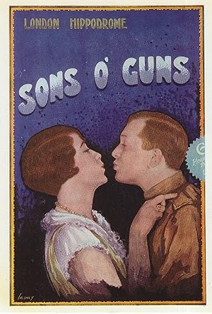Sons O Guns London Hippodrome Musical Comedy Theatre Postcard