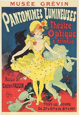 Pantomime Lumineuses French Theatre Optique Victorian Poster Postcard