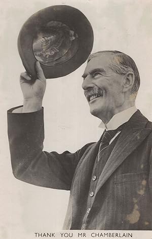 Neville Chamberlain British Prime Minister Victory Antique Comic Postcard