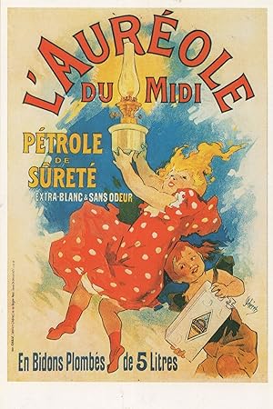 L'Aureole Du Midi Jules Cheret French Theatre Poster Postcard